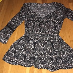 American Eagle print romper size S